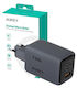 Aukey Charger Without Cable with USB-A Port and 2 USB-C Ports 100W Power Delivery / Quick Charge 5.0 Gray (PA-C5)