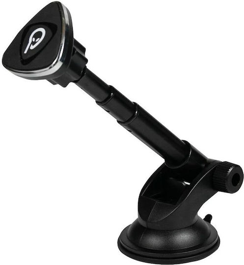 Suport Auto Magnetic Spacer Pentru Smartphone Cu Ventuză Și Prindere Pe Gura De Aerisire Magnetic 4 Supermagneti N50 Braț Telescopic Rotire 360 De Grade Negru