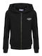 Kids Sweatshirt Cardigan Cotton with Hood Black