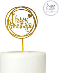 Sugarworld Happy Birthday Στρογγυλό Διακοσμητικό για Τούρτα