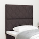 vidaXL Табла за легло Текстил Dark Brown 100см