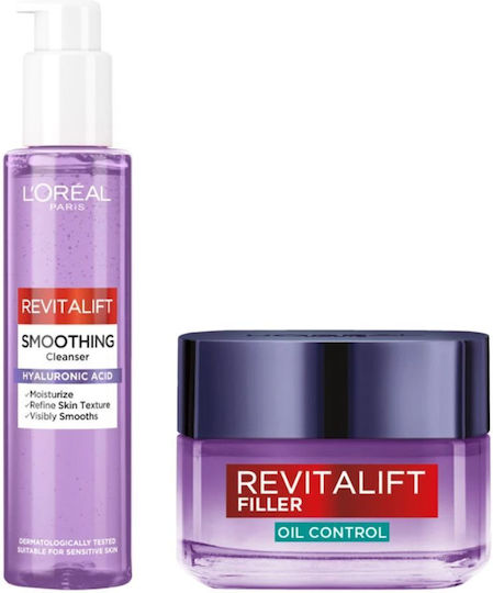 L'Oreal Paris Revitalift Filler Σετ Περιποίησης για Ενυδάτωση & Καθαρισμό Προσώπου 2τμχ