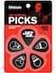 D'addario 1cbk2-10js Joe Satriani Signature Black Thin Picks Pack of 10 Pieces