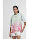 Γυναικείο T-shirt Coral/lime