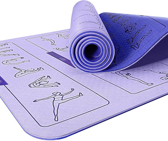 Sportneer Упражнение Мат Пилатес Лилав (183x61см)