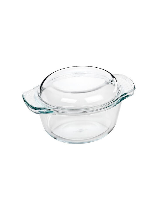 Kuchenprofi Glass Round Heat-Resistant Cookware with Lid 1400ml