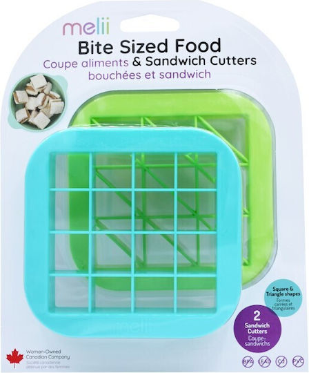 Melii Melii – Sandwich Cutters Blue & Lime 6 Τεμ