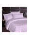 First Choice Set Husă de Pilotă Dublă cu 4 Fețe de Pernă & 1 Cearsaf 200x220 Liliac