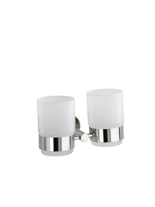 Wenko Wall-mounted Cup Holder Metallic Silver