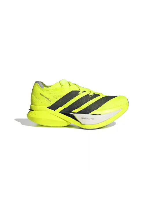Adizero Prime X3 Strung Sport Shoes Running Lucid Lemon / Core Black / Halo Silver