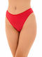 High-waisted Women's String Red