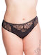 Damen Slip mit Spitze Black