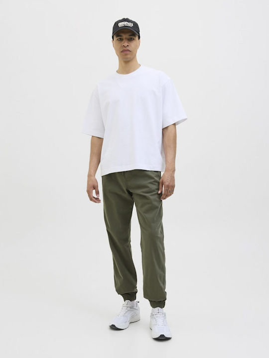 Jack & Jones Παντελόνι Φόρμας με Λάστιχο Olive ...