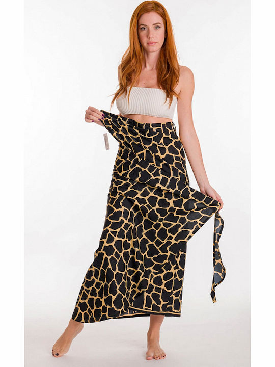 Pareo Skirt Wrap Cross 051 Rima Beige-Black