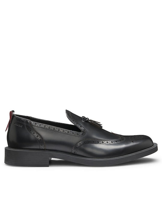 Lysander Δερμάτινα Ανδρικά Loafers σε Μαύρο Χρώμα
