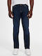 Angels Men's Elastic Jeans Pants With Slim Fit Navy Blue