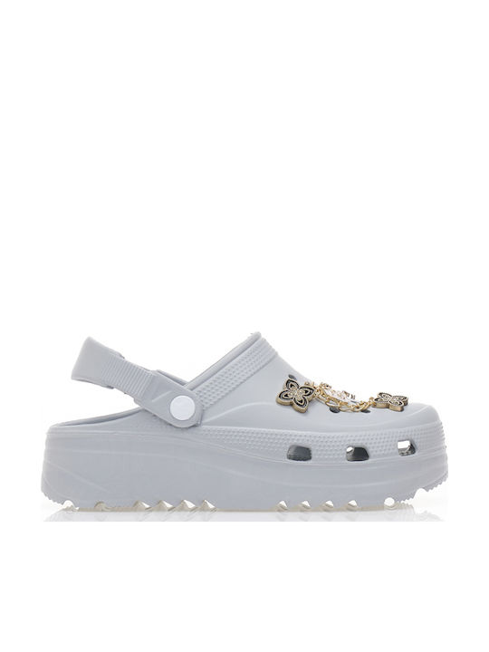 Tsoukalas Damen Clogs Gray