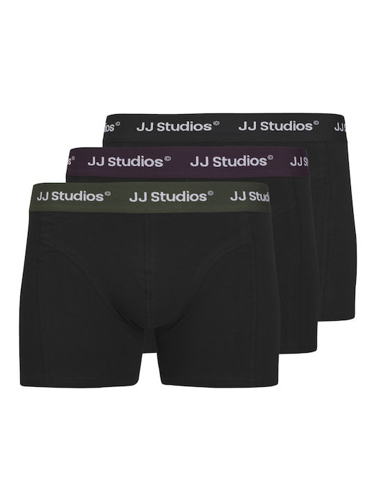 Jack & Jones Slipuri pentru bărbați Negru 3Pachet
