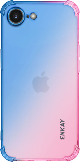 Enkay Silikon Handyhülle Für iPhone 16e Gradient Blau Rosa