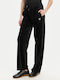 Damen Jogginghose mit Samt Jogger Schwarz