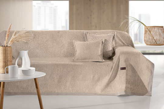 Guy Laroche Zweisitzer-Sofa Überwurf Sydney 180x250cm Silver