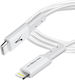 Akashi Cable Usb-c To Lightning Fast Charge 3a Synchro Charge 1.5m White