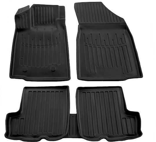 Race Axion Satz Vorder- und Hintermatten Wannenartig 5Stück aus Gummi für Dacia Sandero 2008-2012 Schwarz