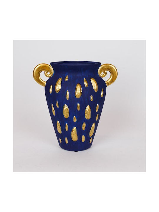 Decorative Vase Blue 27.3x9.8x29cm