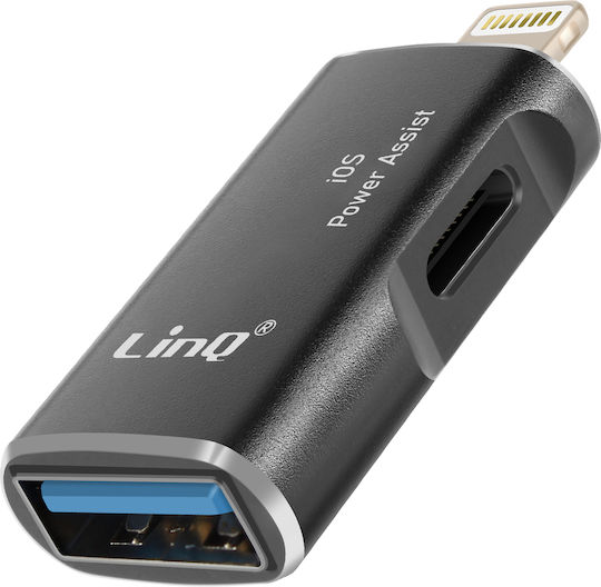 Linq Otg Usb Usb C Към Apple Lightning Адаптер Черен