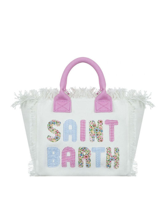 MC2 Collete Fabric Beach Bag White
