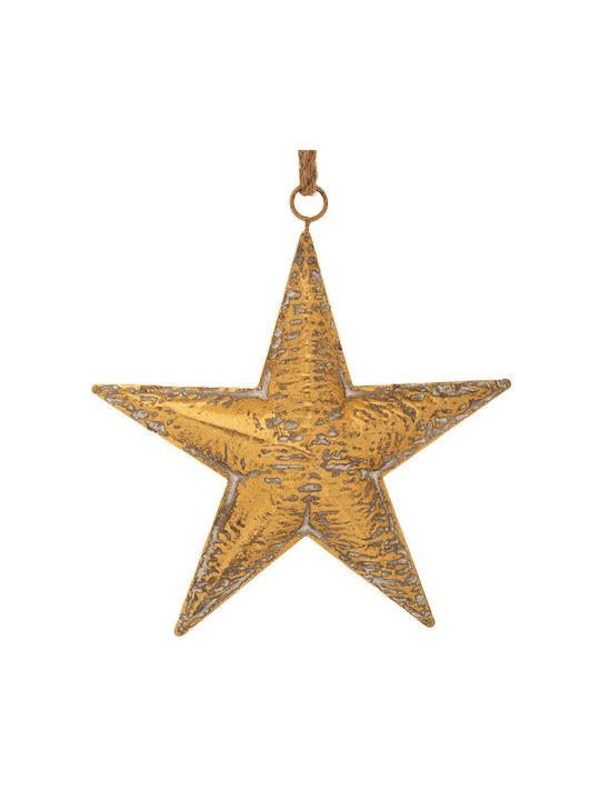 Hanging Hanging Ornament Star Metallic Gold 33.5x35.5cm