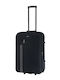Seagull Medium Black Travel Suitcase With 4 Wheels Height 65cm