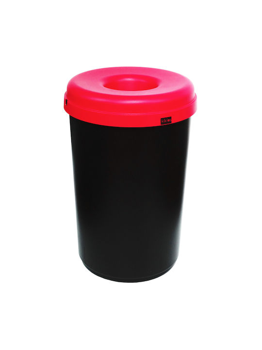 Viomes 316 Waste Bin Recycling Plastic Black-Red 60lt 1pcs