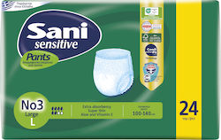 ΜΕΓΑ Sani Pants Sensitive Πάνες Βρακάκι Large 96τμχ