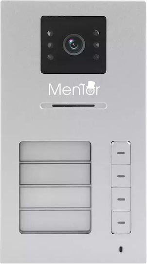 Post Exterior Interfon Video 4 Familii Wireless Wifi Ip65 2mp Full-HD IR 2 Butoane Mentor Sy046