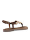 Women's Flat Sandals in Brown Color