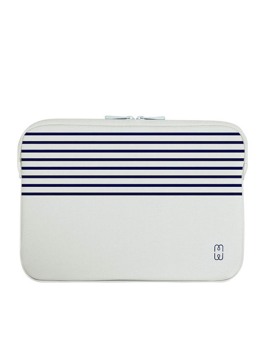 Mw Pouch Macbook Air 13 Elegant Sailor Pattern Mint White Blue