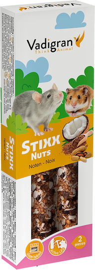 Vadigran Stixx Hamster & Rat Nuts Στικς Ξηρούς Καρπούς Χάμστερ & Ποντίκια 2τμχ 120gr