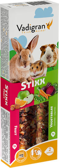Vadigran Stixx Rodents Fruit & Vegetable Στικς Τρωκτικά Φρούτα & Λαχανικά 2 1 2τμχ 110gr