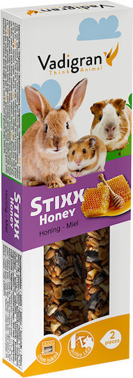 Vadigran Stixx Rabbit Guinea Pig & Hamster Honey Στικς Μέλι Μικρά Τρωκτικά 2τμχ 120gr