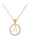 Dio Jewellery Lab Halskette Monogramm aus Silber mit Zirkon