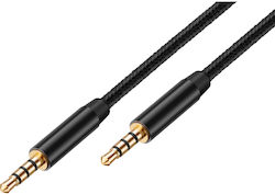Avizar 3,5mm Klinkenkabel Goldbeschichtet Geflochtenes Nylon Anschlüsse 10m Schwarzes