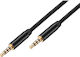 Avizar 3,5mm Klinkenkabel Goldbeschichtet Geflochtenes Nylon Anschlüsse 10m Schwarzes