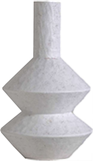 Zaros Διακοσμητικό Βάζο Πήλινο Λευκό Φ21xΥ36cm