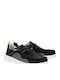 Wally Men's Boat Shoes Black Relaxed Fit