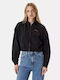 Women's Sweatshirt Jacket Hooded Black
