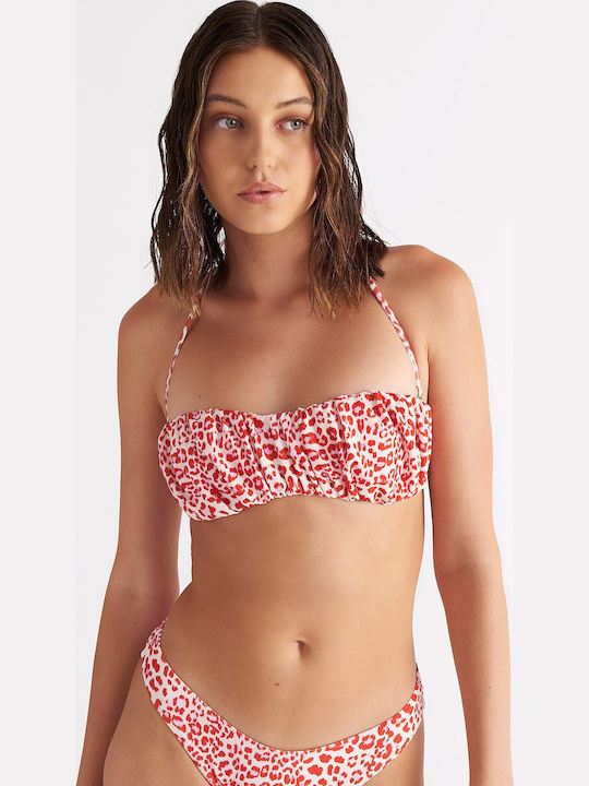 SugarFree Strapless Bikini Top Κόκκινο