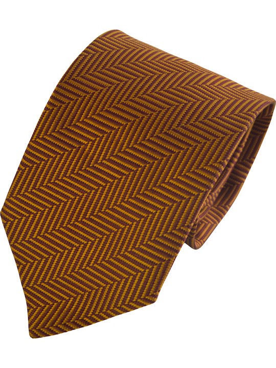 Pierre Cardin Men's Tie Silk Printed in Brown Color