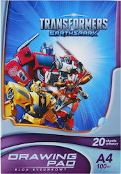 White A4 Drawing Pad 20 Sheets Transformers Astra