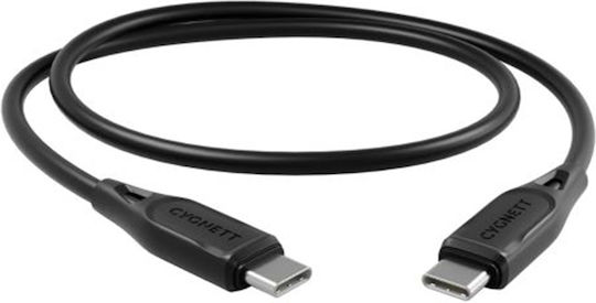 Cygnett Usb-c To Usb-c Charge Transfer 3a 60w Essentials 1m Black